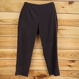 True‎ Beauty by Emme Pants Womens 14W Brown Stretch Waist High Rise Straight Leg